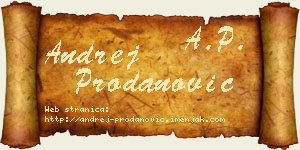Andrej Prodanović vizit kartica